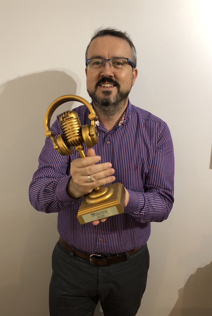johncookeradio's tweet photo. Finally got my real #Oscar! For @IMRORadioAwards News Reporter of the Year @drivetimerte @RTERadio1 https://t.co/ZDEq3hqLdo