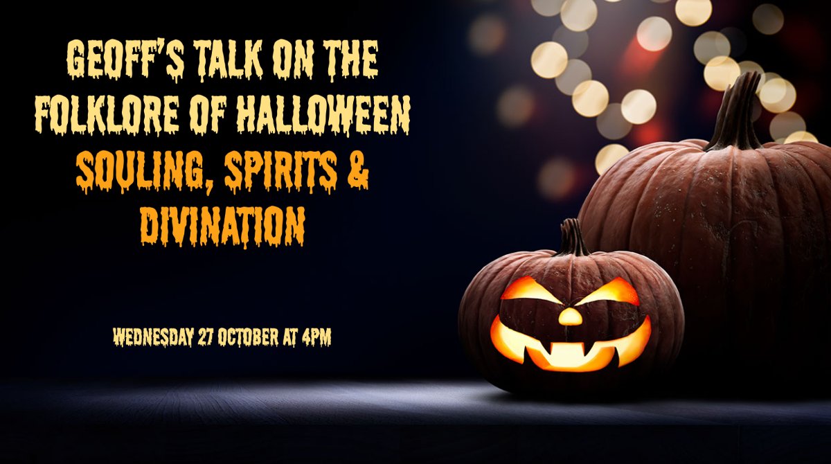 Join Geoff for this illustrated spooky talk exploring the bizarre customs and beliefs associated with this magical festival all over the British Isles. #Halloween denman.org.uk/whats-on/lifes…
