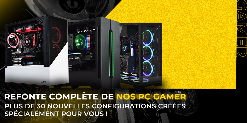cybertek_fr's tweet image. 🚨 Cybertek se renouvelle... 🚨
🖥️ Nous avons créé rien que pour vous plus de 30 nouvelles configurations de PC Gamer. 🤩
Nous vous garantissons de trouver le PC fait pour vous. 🥰

Trouvez votre match juste ici 👉bit.ly/2Xm7Cob

#Cybertek #Nouveautes #PCfixes #PCgamer