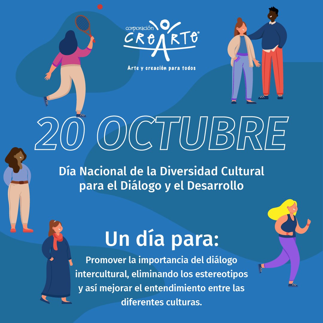 El Día Nacional de la  #DiversidadCultural para el Diálogo y elDesarrollo es #undiapara promover la importancia de la inclusión, la participación ciudadana, el diálogo intercultural y la equidad de género para la eliminación de estereotipos y prejuicios.
