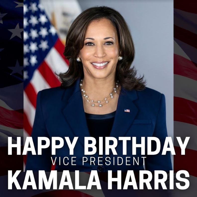  HAPPY BIRTHDAY Today Vice President Kamala Harris turns 57! 
