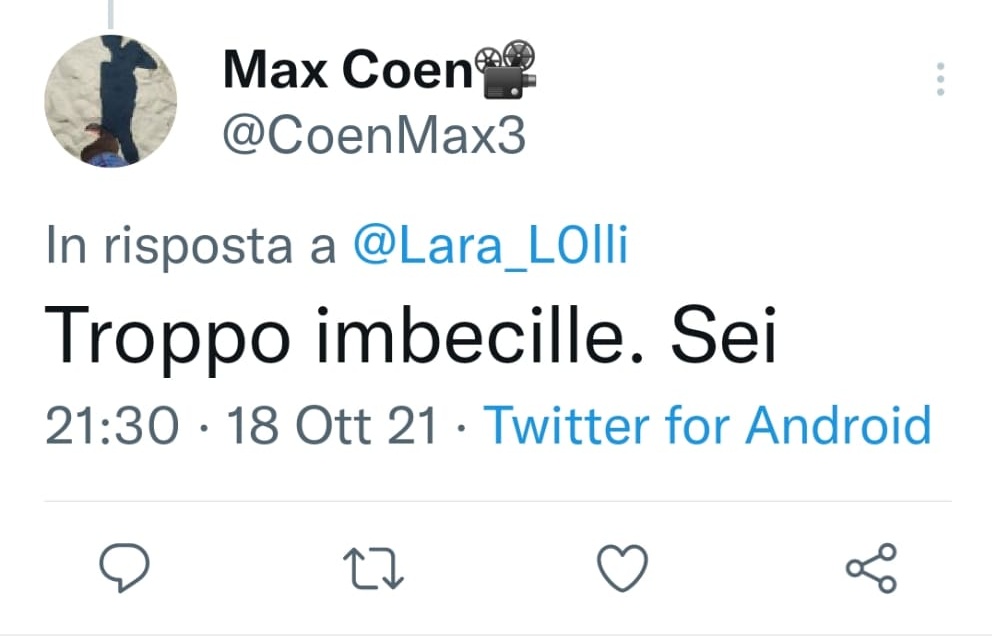 IlCandeliere's tweet photo. @premiumbusiness @TwitterSupport 
this account is fake and slanders people: Max Coen
He also warns you to suspend accounts that he instead offends in the press!
In Italy it is a crime.
You have to close it !! https://t.co/84XuOoqHa7