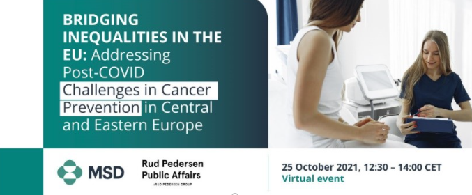 Join <a href="/MSDEurope/">MSD Europe</a> with EU and national experts on October 25 from 12:30 – 14:00 CET for the <a href="/MSDEurope/">MSD Europe</a> webinar to discuss the disruption COVID-19 has caused to #CancerPrevention especially in Central and Eastern Europe. Register now ➡️ bit.ly/3FH8SUj

#Healthcare #Covid