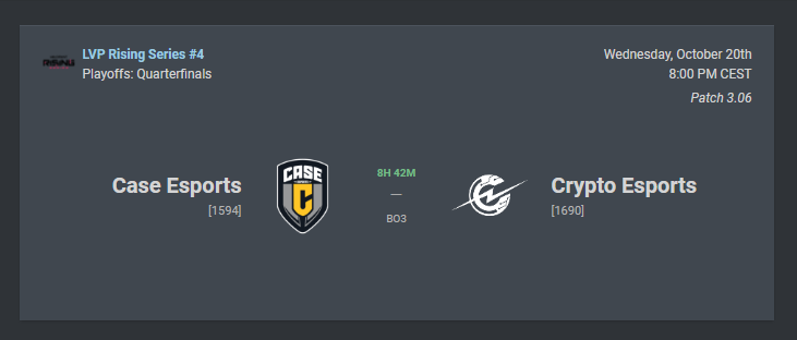 gokedTV's tweet photo. Gameday 😈

Hoy jugamos los cuartos de final de la #RisingSeries 4!

🏆@LVPesVALORANT Rising Series 4
⏰ 20.00h
🆚🇷🇺@CryptoEsportsGG
📺https://t.co/dqIxAPlOWt

Ahí nos vemos. 😉

#GoCase #CaseVALORANT #CaseOver https://t.co/O7fDzV0wLR