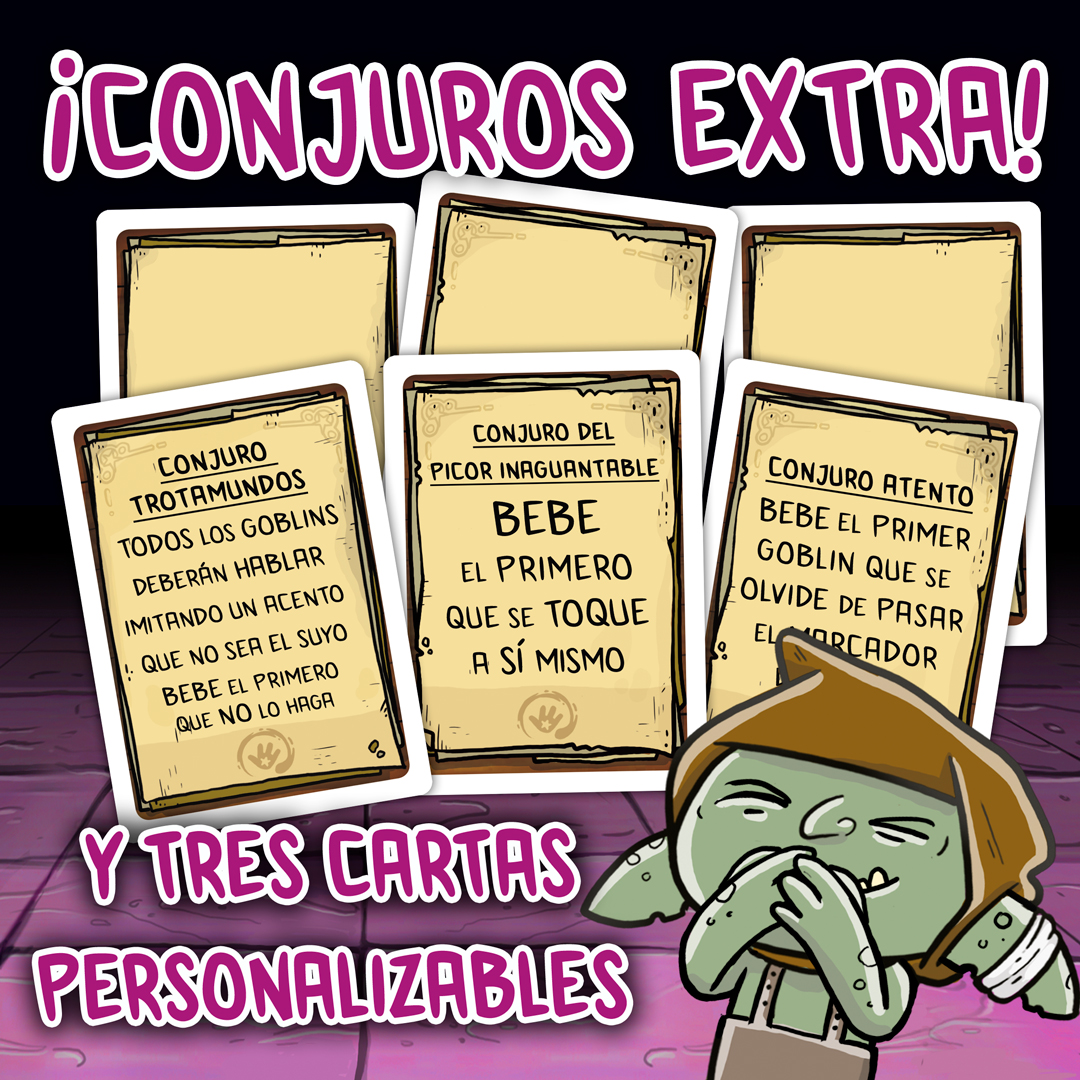 🌟Y las recompensas que incluyen un MAL TRAGO también incluirán otras cartas promo; 3 nuevos goblins (Pirata, Carne de Cañón y Duende), 3 conjuros extra (Atento, Trotamundos y Picor Inaguantable) y cartas personalizables🌟
🙌¡Un abrazo goblins!🙌
#todosgoblins #somoswifly
🚀🍋