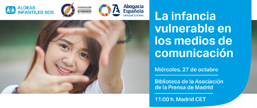 Presentación Informe “La infancia vulnerable en los medios de comunicación” de <a href="/AldeasEspana/">Aldeas Infantiles ES</a>. Colabora FAPE y <a href="/Abogacia_es/">Abogacía Española</a>
📅 Miércoles, 27 octubre. 11:00 h. Presencial (previa inscripción) y online.
👇 Información, inscripción y enlace a streaming 
ow.ly/rF3c50Guo7f