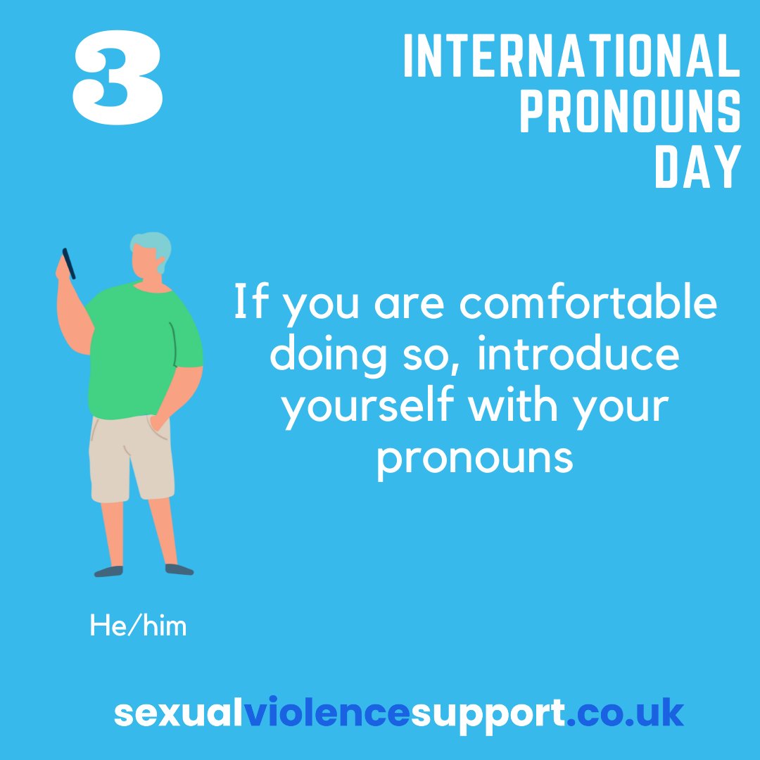 WestLancsNHS's tweet photo. Everyone uses pronouns, just like everyone has an identity.

It is important to respect each other’s pronouns and where appropriate if you are unsure, ask them. 

#InternationalPronounsDay @NWSVweek https://t.co/WYrS7mzZfd