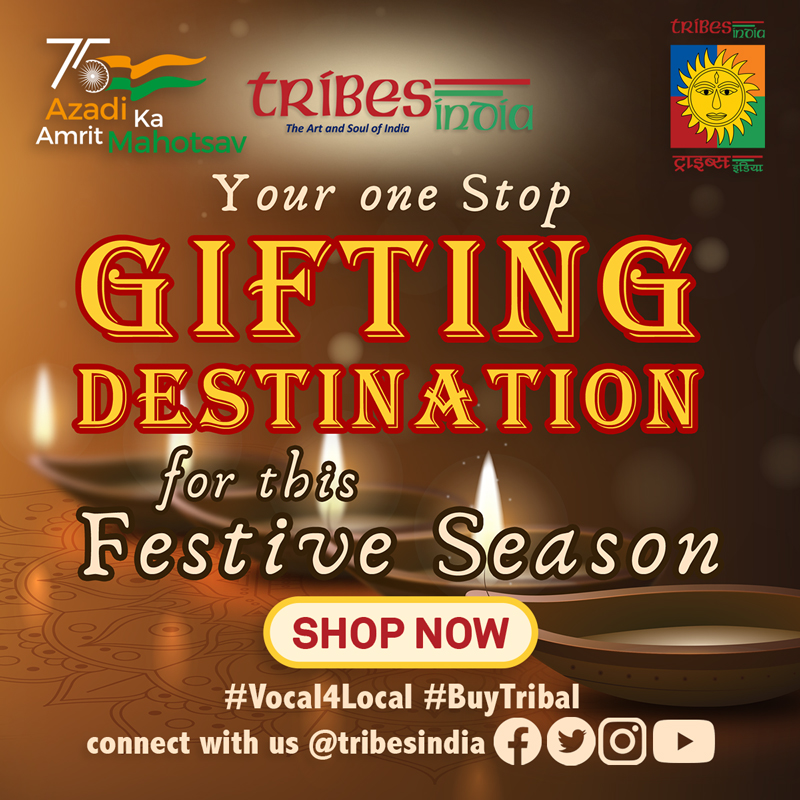 tribesindia's tweet photo. This Festive Season shop for authentic Handcrafted tribal products from our master craftsmen only through @tribesindia stores and https://t.co/3WJYtnO7fo.

Available at a discount of upto 40%.

#Vocal4Local #BuyTribal #AmritMahotsav