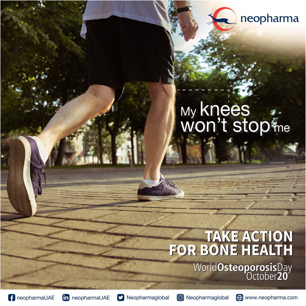 Currently, osteoporosis is vastly underdiagnosed and undertreated. 5 tips to have better bone health: Regular Exercise, Intake of bone-healthy nutrients, Avoid negative lifestyle habits, Identify your risk factors &amp; Take medicine if prescribed
 #neopharma #WorldOsteoporosisDay