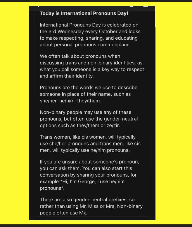 Did you know that today is International Pronouns Day?
What can you do to respect and affirm someone's identity? 👇