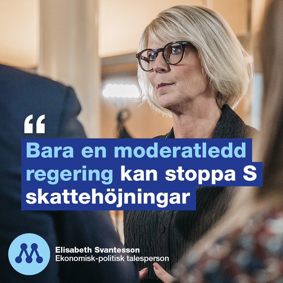 moderaterna's tweet photo. Höjd skatt för den som jobbar. Höjd skatt för den som har ett hus eller bostadsrätt. Höjd skatt för den som sparar. Och sänkt skatt för den som inte jobbar. Det är att vänta om Socialdemokraterna får fortsätta. Om 326 dagar röstar vi bort den här regeringen! https://t.co/JjeaTBxfmR