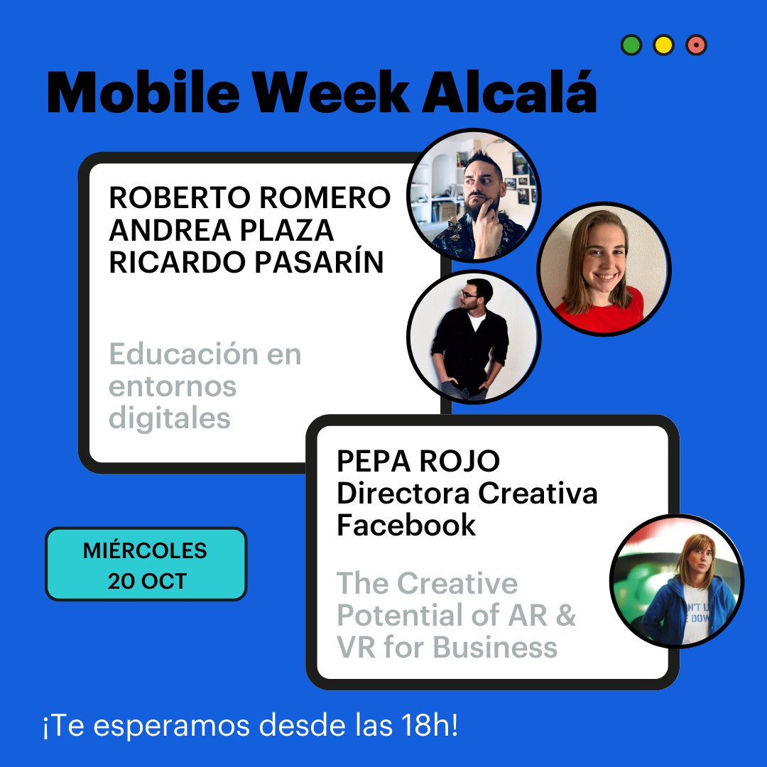 Mobile_Alcala's tweet image. Tenemos el plan perfecto para este miércoles💥 Desafío 3 de #mWeekAlcalá: 🧠 Inteligencia y herramientas, ¿cómo aprendemos?

👀¿Te lo vas a perder? ¡Inscríbete en la web! bit.ly/3GewvEb

@TE_GranEmpresa @LaFronteraVR @Lyceum_VR @L3TCRAFT_AGENCY @ordend @asierarranz