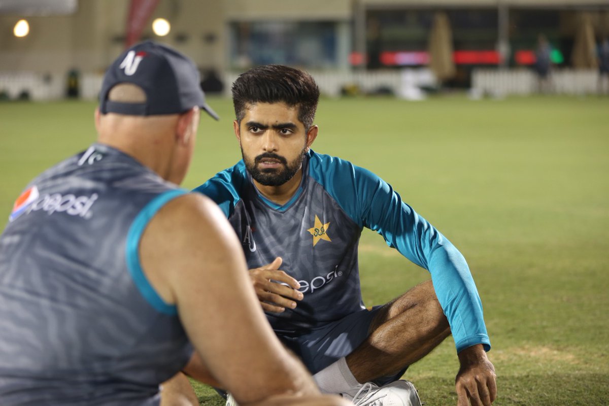 TheRealPCB's tweet image. Guess the conversation! 🤔

#WeHaveWeWill | #T20WorldCup