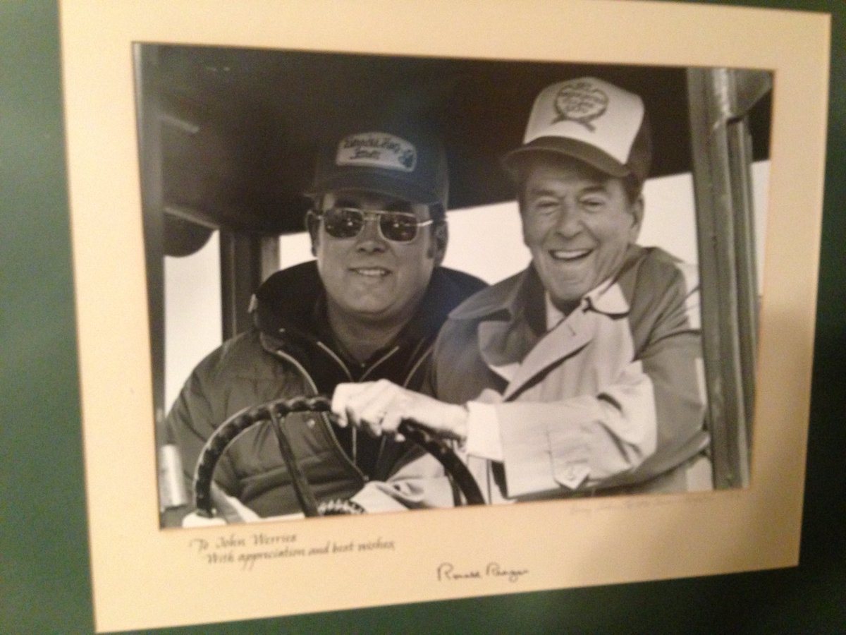 strip_till_john's tweet photo. On October 20th, 1982 I gave President Reagan a ride in our JD 8630. We talked about tractors. https://t.co/amEO1bpZ7X