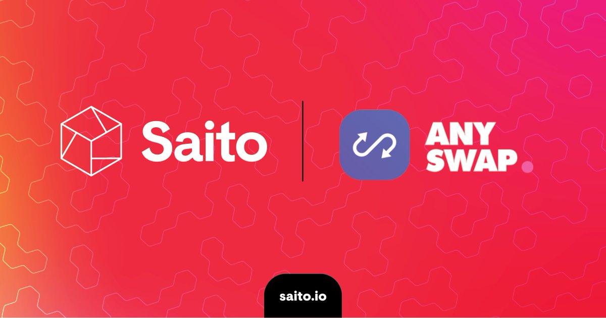 SaitoOfficial's tweet photo. We are excited to announce that $SAITO is now available on @AnyswapNetwork 

Anyswap provides a secure bridge from $ETH to $BSC for $SAITO token.

👉https://t.co/DKOLCH6Tqz https://t.co/8Ju8HjQCt2