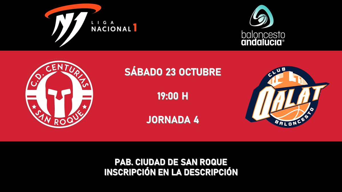 CDCenturias's tweet image. 🏀 𝐏𝐑𝐈𝐌𝐄𝐑𝐀 𝐍𝐀𝐂𝐈𝐎𝐍𝐀𝐋 - 𝐉𝐎𝐑𝐍𝐀𝐃𝐀 𝟒 🏀

CD Centurias 🆚@CBQalat

📅 Sábado 23 octubre
🕖 19:00 h
📍 Pab. Ciudad de San Roque
🎟️ linktr.ee/cdcenturias

¡Ven y apoya a tu equipo!

#CDCenturias