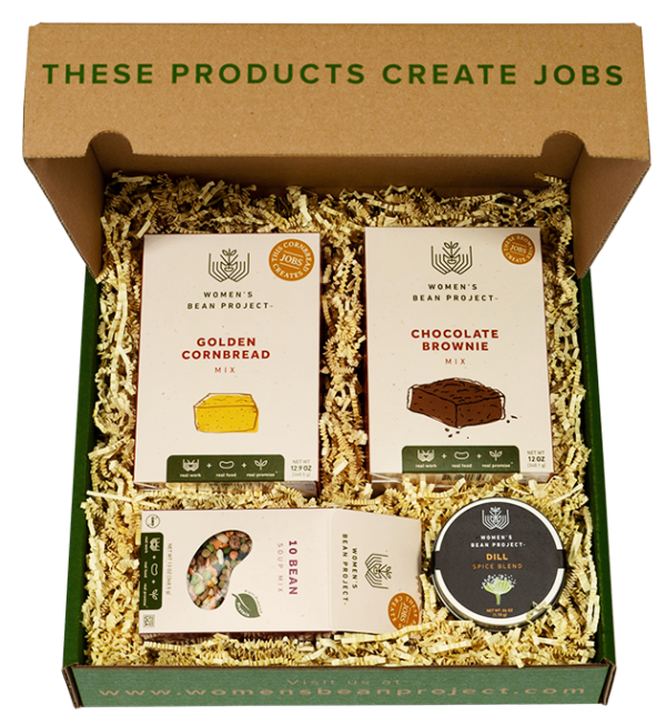 Mealtime Gift Box

Women’s Bean Project’s Mealtime Gift Box includes the makings of the perfect meal from start to finish.  Carefully arranged in a beautifully designed, eco-friendly, yet sturdy gift box, the Mealtime Gift Box makes the perfect present for any occasion.