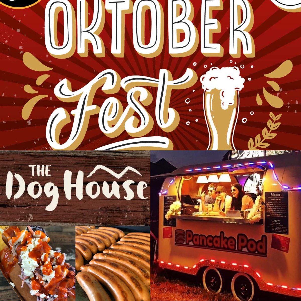 QuantockBrewery's tweet photo. OKTOBERFEST here this Friday 

@dunsterdogs be serving up those immense gourmet sausages 🌭 and @pancake will be flipping out some cracking treats.

Five first-rate Guest Lagers and Pils will be pouring , along with your QB favs.

Arrive in fancy dress , get a FREE Beer token 🍻 https://t.co/JJk5FR89Hm