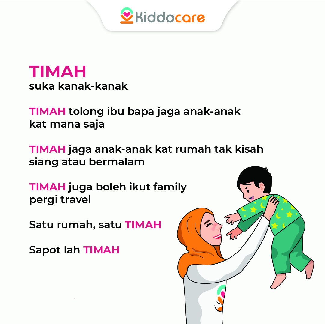 kiddocaremy's tweet photo. Timah dah bersama dengan Kiddocare sejak tahun 2018 dan Timah dah tolong ramai ibu bapa jaga anak-anak dorang. Kalau korang perlukan pengasuh macam Timah, tempah je dengan Kiddocare 👉https://t.co/6eDVRG4wAH
#Kiddocaremy #pengasuh #babysitter #nannyservice https://t.co/iKt1Vzvcq0