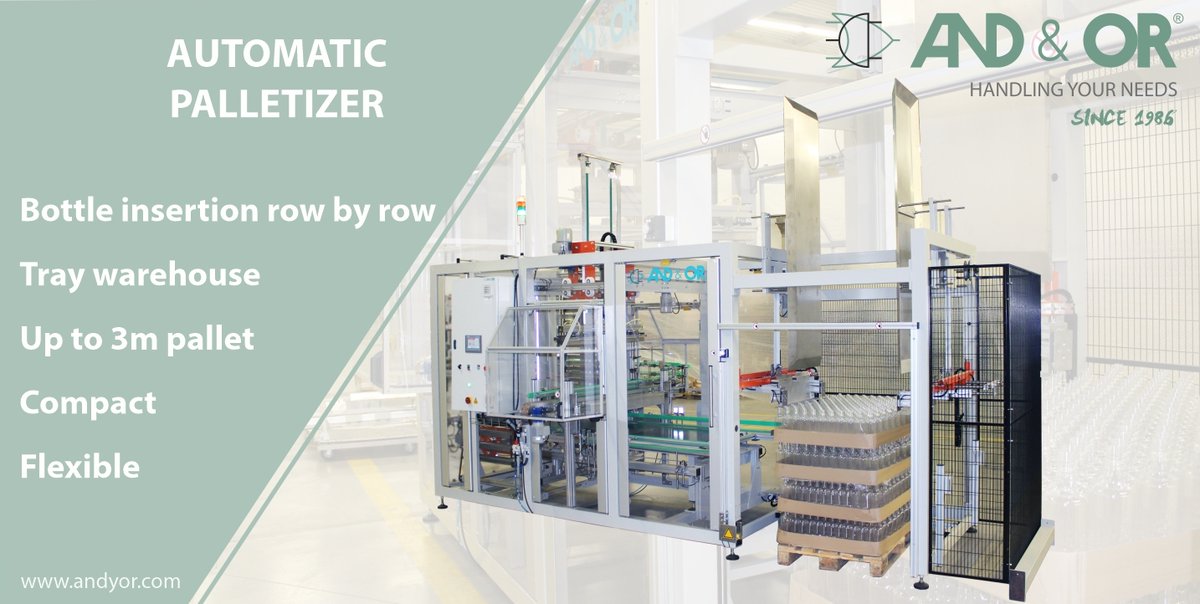 Ready to pack and ship to France! Our automatic palletizer for empty bottles is compact and flexible for different tray sizes and bottle formats.
✔️ Handles handling unsteady bottles
✔️ Flexible
✔️ Costs optimization
 #automation #industry #technology #packaging #endofline