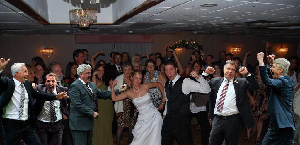 Back in the gang. Missing you Brendan! #stevebruceatweddings