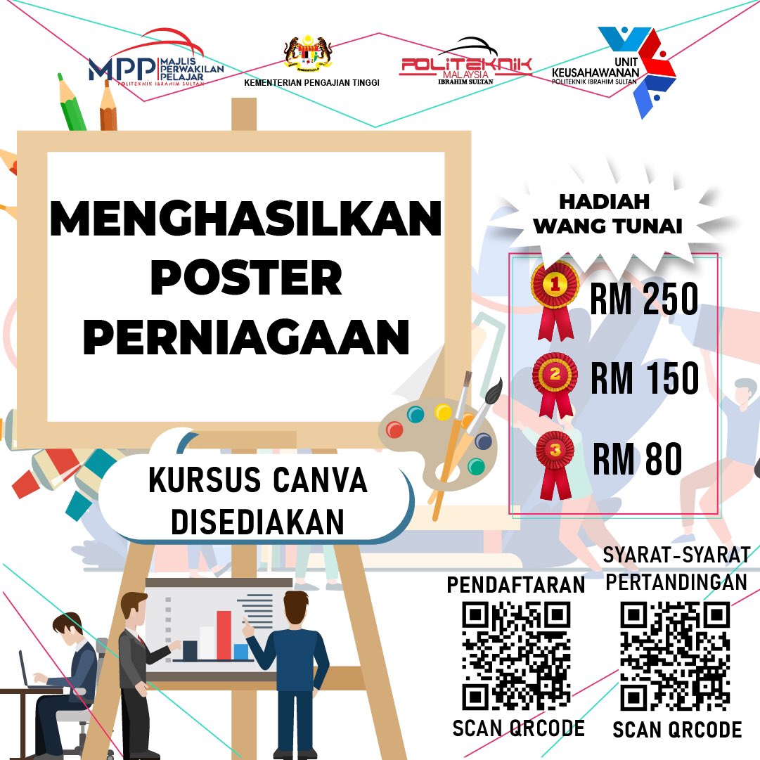 mpppisofficial's tweet photo. Anda berminat untuk menjadi usahawan muda?
Tetapi tidak tahu cara mempromosi?

🎊SISWAPRENEUR CHALLENGE 2021 🎊

Pertandingan ini terbuka kepada seluruh pelajar Politeknik Ibrahim Sultan

📆Pertandingan ini dijalankan pada tarikh:
20 OKTOBER 2021 - 31 OKTOBER 2021 https://t.co/Twoo9Y33zf