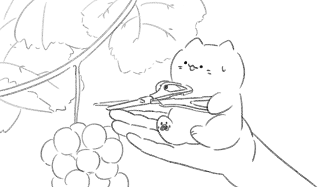 ワインの日らしい🍷
ぶどう狩りするアオイちゃん
#こひこひ自由帳 