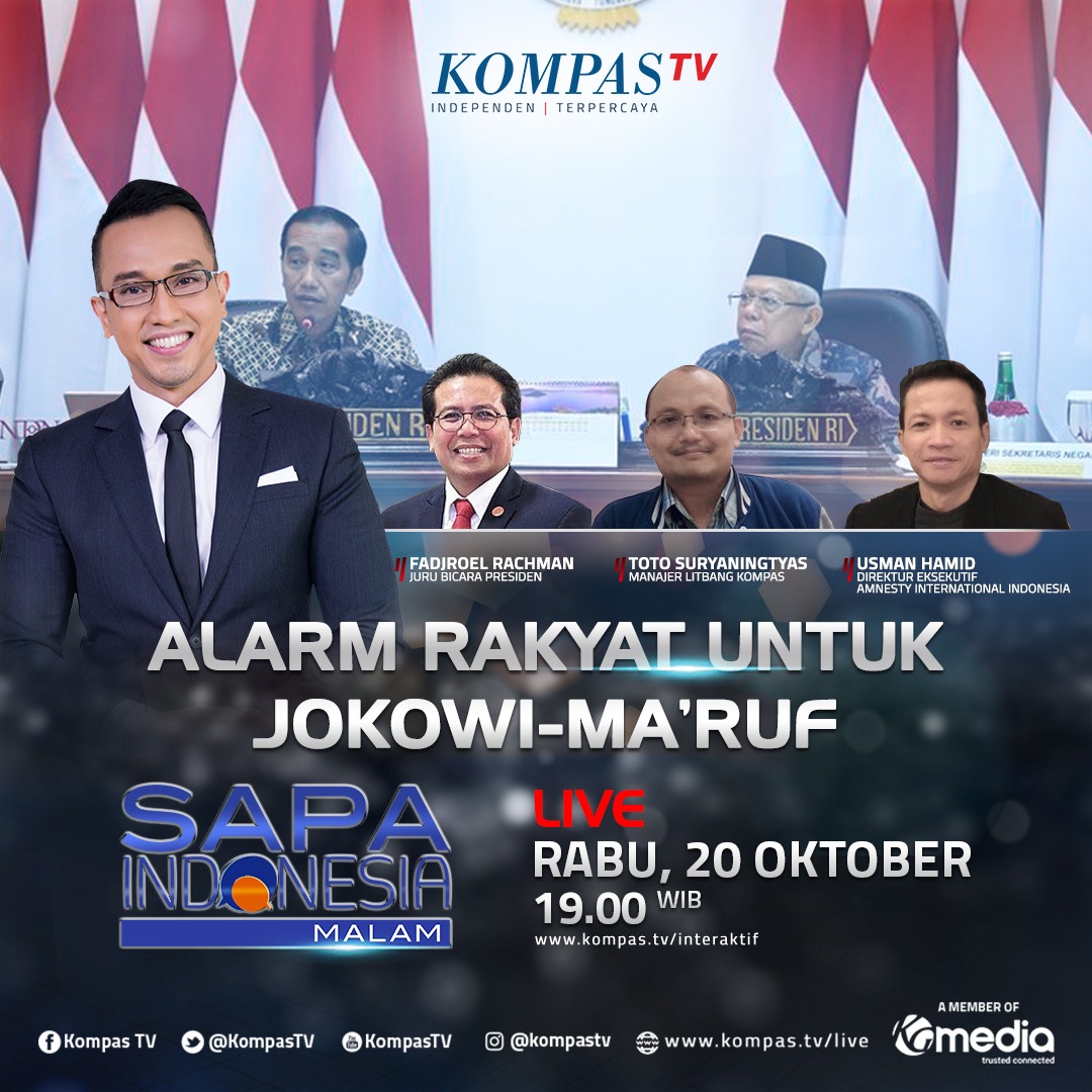 #2TahunJokowiAmin tetap tangguh dan tetap tumbuh ~ #BungFADJROEL #JubirPresidenRI <a href="/JubirPresidenRI/">StafKhususPresiden_Komunikasi</a> #IndonesiaTangguhIndonesiaTumbuh <a href="/KompasTV/">KOMPAS TV</a> <a href="/Rosianna766Hi/">Rosianna Silalahi</a> <a href="/aimanwitjaksono/">Aiman Witjaksono</a> <a href="/bdm2502/">Budiman Tanuredjo</a>