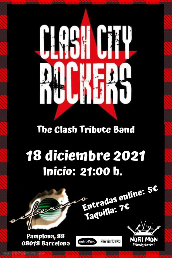 CLASH CITY ROCKERS entradium.com/events/clash-c…
<a href="/RockersClash/">Clash City Rockers</a> <a href="/BarCeferino_Bcn/">Bar Ceferino</a>
#theclash