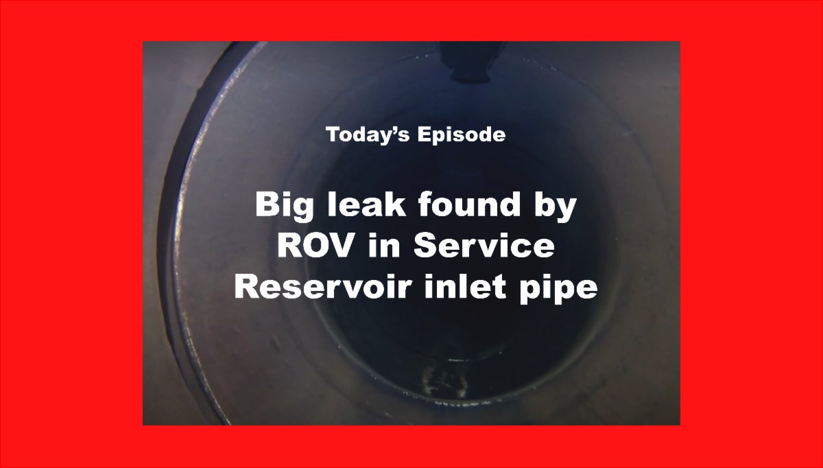Fantastic example of what ROVs can do in treated water environments - click on link to see this weeks clip showing one of our ROVs finding a big leak in an inlet pipe into a clean water service reservoir conta.cc/3lVz8T1
