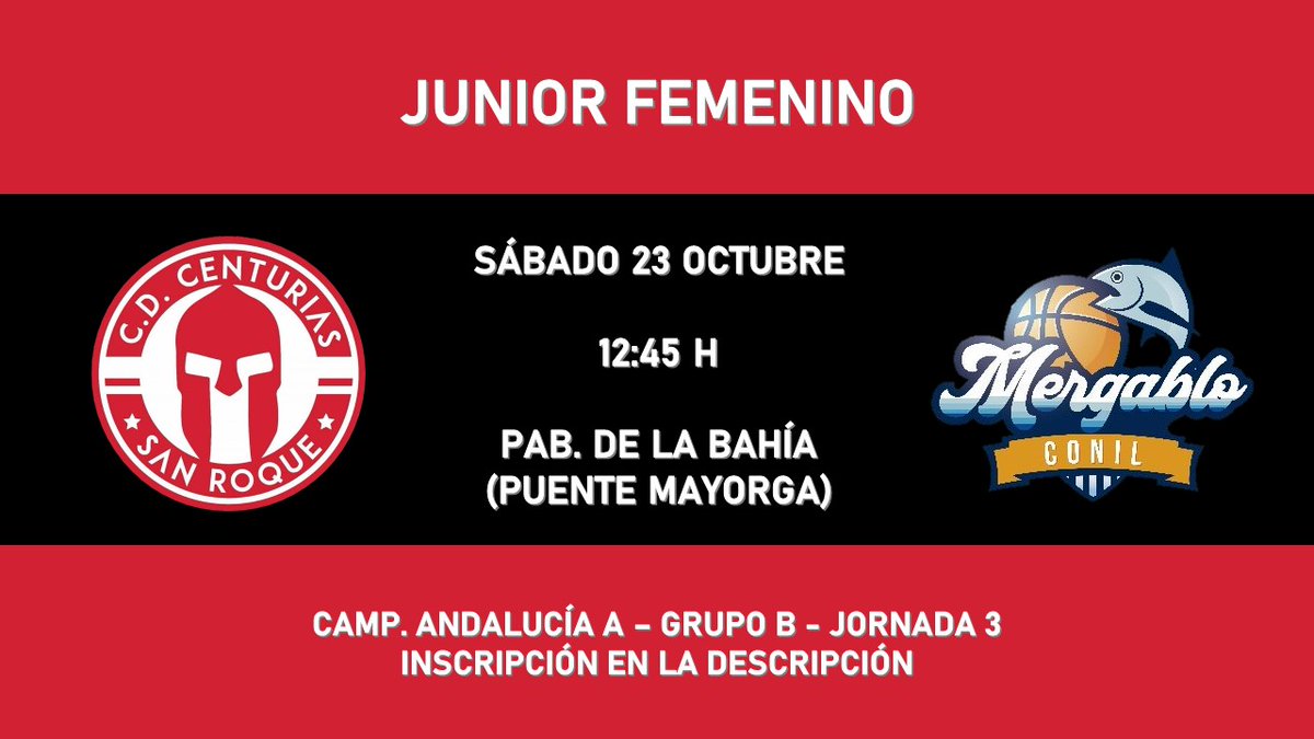 CDCenturias's tweet image. JUNIOR FEMENINO 🆚@CdMergablo 
📅 Sábado 23 octubre
🕧 12:45h
📍 Pab. de la Bahía (Puente Mayorga)
🎟️ linktr.ee/cdcenturias

#CDCenturias