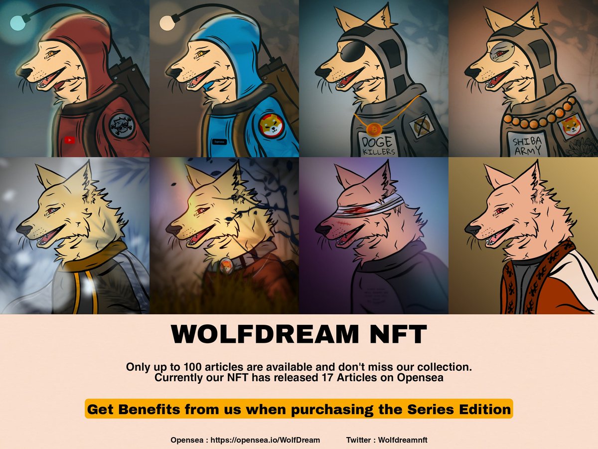 WolfDreamNFT's tweet photo. Congrats! And Thank you For our collectors who have already bought. We just sent benefit for you🔥

Collector :
@DerekOMalley3
@porleng9

Buy at Opensea 🔽🔽🔽
https://t.co/YVzs9Zj8La

#NFT #NFTcollectibles #NFTCOMMUNITY #nftcollector #NFTshilling #NFTcollection #NFTcollections https://t.co/61sFm32k7X