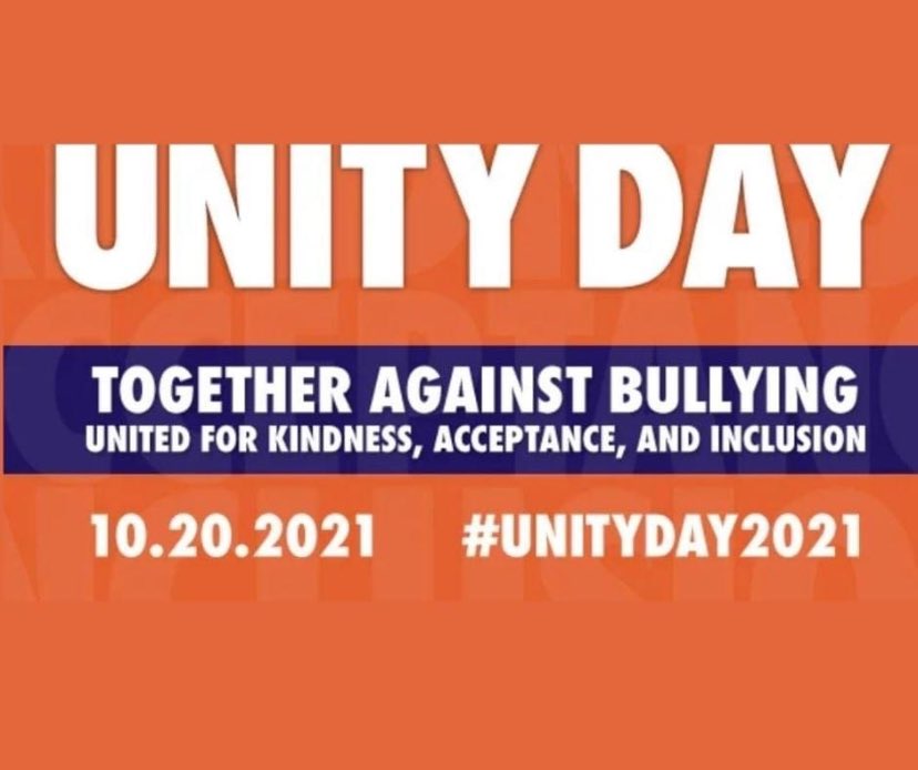 Today is Unity Day! Don’t forget to wear Orange today!!  #UnityDay2021