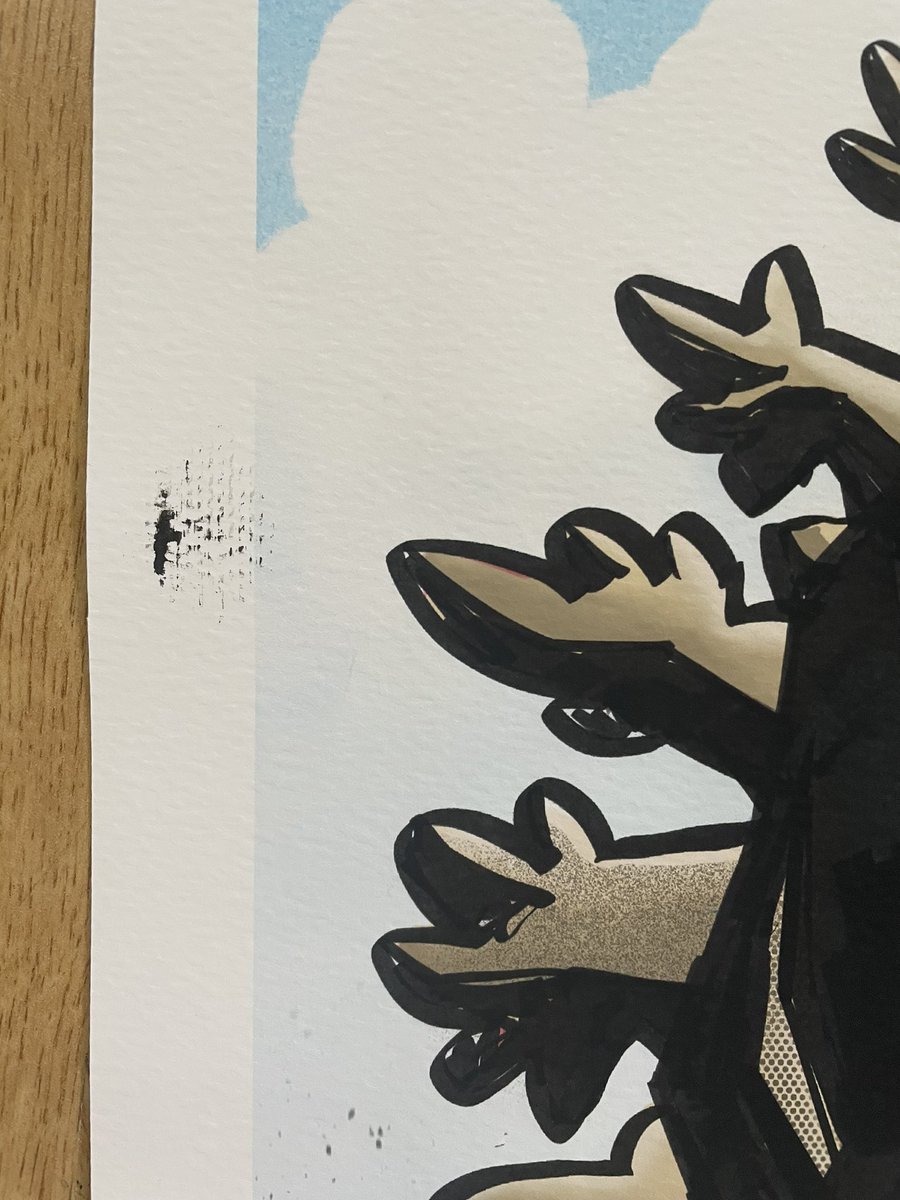 Can’t imagine this will be popular so 24hr competition to win a ‘soiled’ ‘Godzilla avec Nips’ print.

Ink smudge on the border but it could possibly be hidden by a mount. To win, RT and follow and I’ll pick the winner tomorrow at 12. Other prints here infinitebacon.com