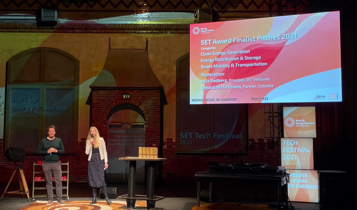 StartUpGET's tweet photo. [Live #SETTF21] Ready, SET, pitch! 🎉
Meet the #SET21 finalists from the categories Clean Energy Generation, Energy Distribution &amp; Storage and Smart Mobility and Transportation; @ecoligo @powerup_tech #winji @AccureBattery @EvergenEnergy #Ampacimon #KraftwerkGroup @ChargeX #Duckt https://t.co/lZhg73dGls
