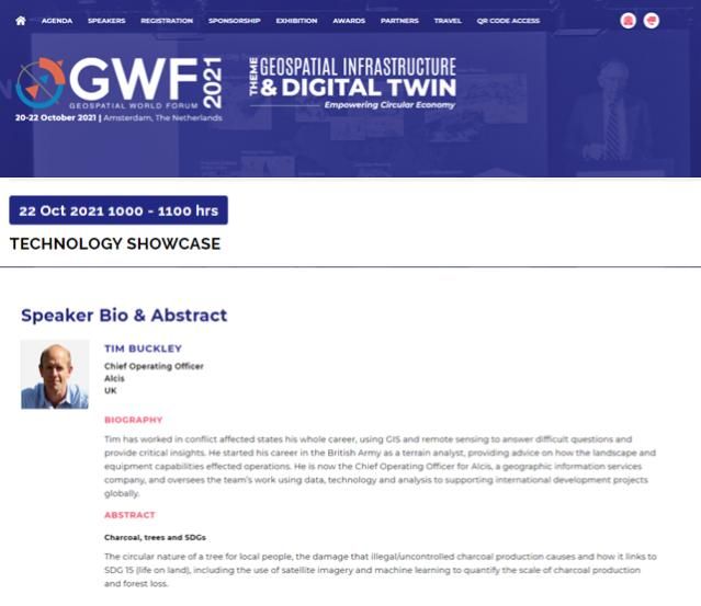 BrittanRichard's tweet image. Our COO Tim Buckley is presenting #geospatialworldforum on using #satelliteimagery &amp;amp; #machinelearning to better understand the scale of charcoal burning, its impact on local communities &amp;amp;  the #SDGs this Friday in Amsterdam.  If you are there, please attend or connect with him.