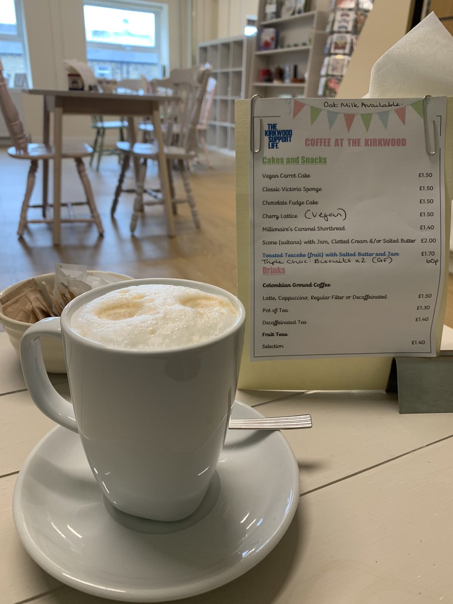 Ellie_Hirst's tweet image. All set up at @TheKirkwood_UK coffee shop in Denny Dale today for a drop in session to talk all things Wills and Estate Planning!