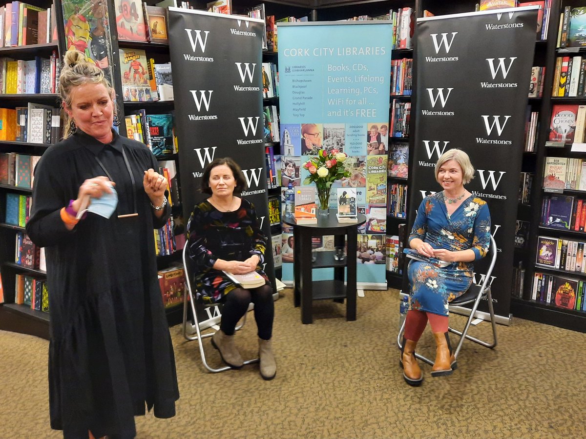 WaterstonesCrk's tweet photo. Thanks to everyone who came to our #IrishBookWeek event last night. We're proud to be part of Cork, One City One Book  with @corkcitylibrary supporting  #cork authors like Danielle McLaughlin and @MadeleineDL. @Doirepress @PenguinIEBooks #Waterstones @BooksellingI #artoffalling https://t.co/VKJsxaifHO