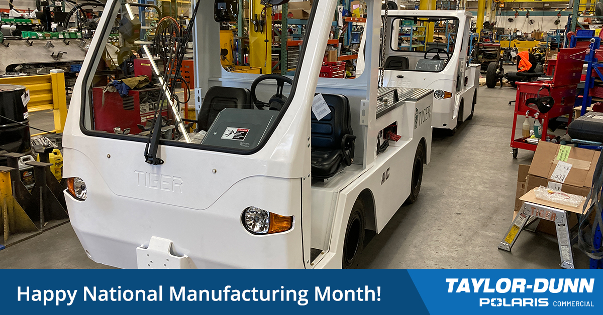 GPLift's tweet image. Almost every Taylor-Dunn Tiger is unique in its configuration and requires the hands-on, attention to detail of 4 assemblers. The most capable Tiger tractor has an impressive towing capacity of 120,000 lbs and is manufactured in Anaheim, CA. #manufacturingmonth #polariscommercial
