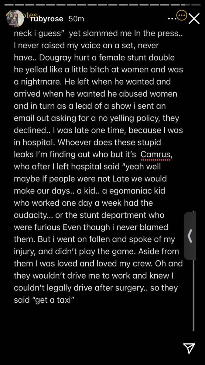 theeSNYDERVERSE's tweet photo. This is horrifying to read. They put Ruby Rose through actual hell. WB leadership is a cesspool https://t.co/8JSPPgzg3M