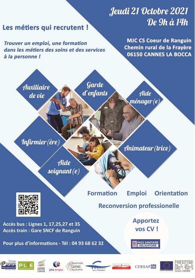 Jeudi 21 octobre matinale pour découvrir, se former et trouver un emploi en direct. Centres de formation, 40 entreprises présentes pour faciliter une reconversion, construire son projet. 150 postes à pourvoir et de nombreuses formations sur l'ensemble du département #santésap2021