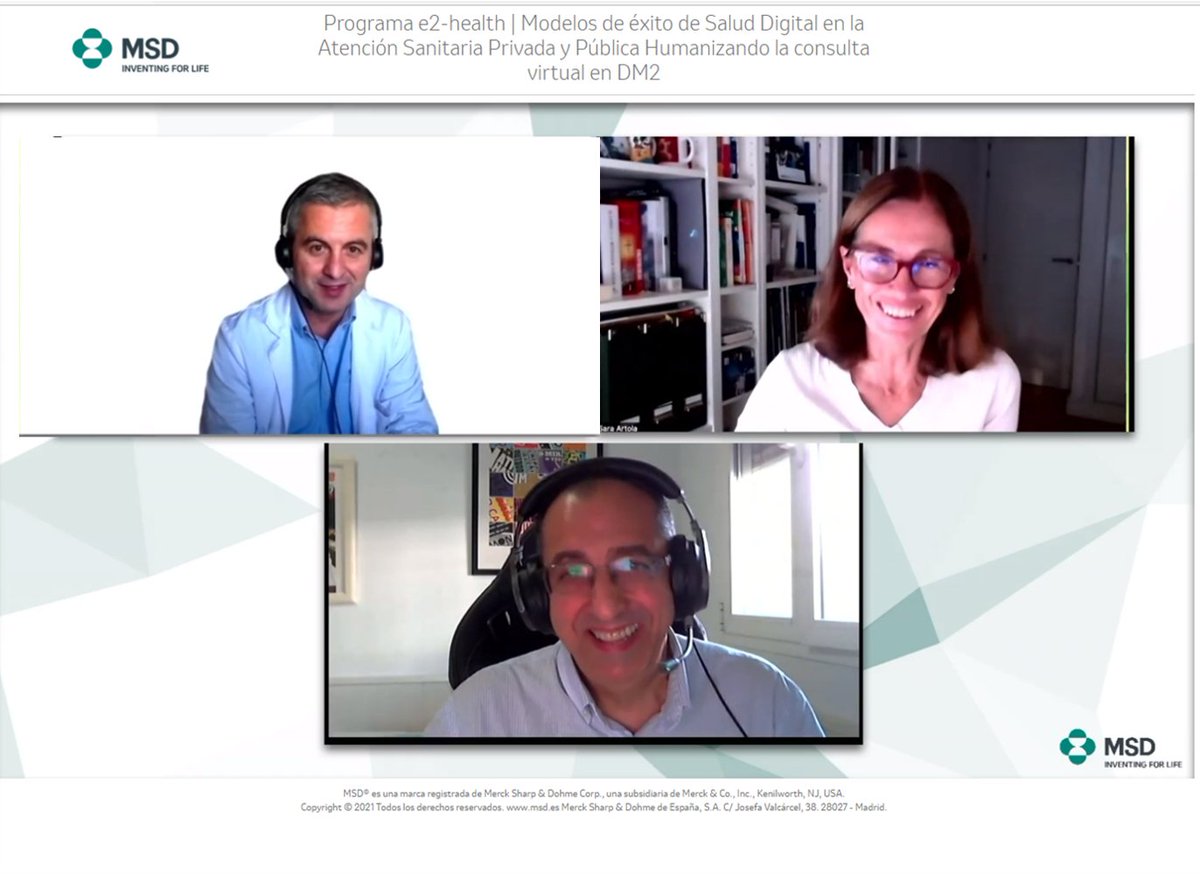 msd_es's tweet photo. #Diabetes Ayer tuvo lugar el tercer evento de #e2Health: "Humanizando la consulta virtual en DM2: ¿Cómo preparar la teleconsulta de forma eficiente?" #MSDEspana de la mano de @redGDPS @sociedadSEEN @FEDE_Diabetes y de los doctores @saraartola1 Antonio Hormigo y José Gorgojo https://t.co/GNQVlS9R7G