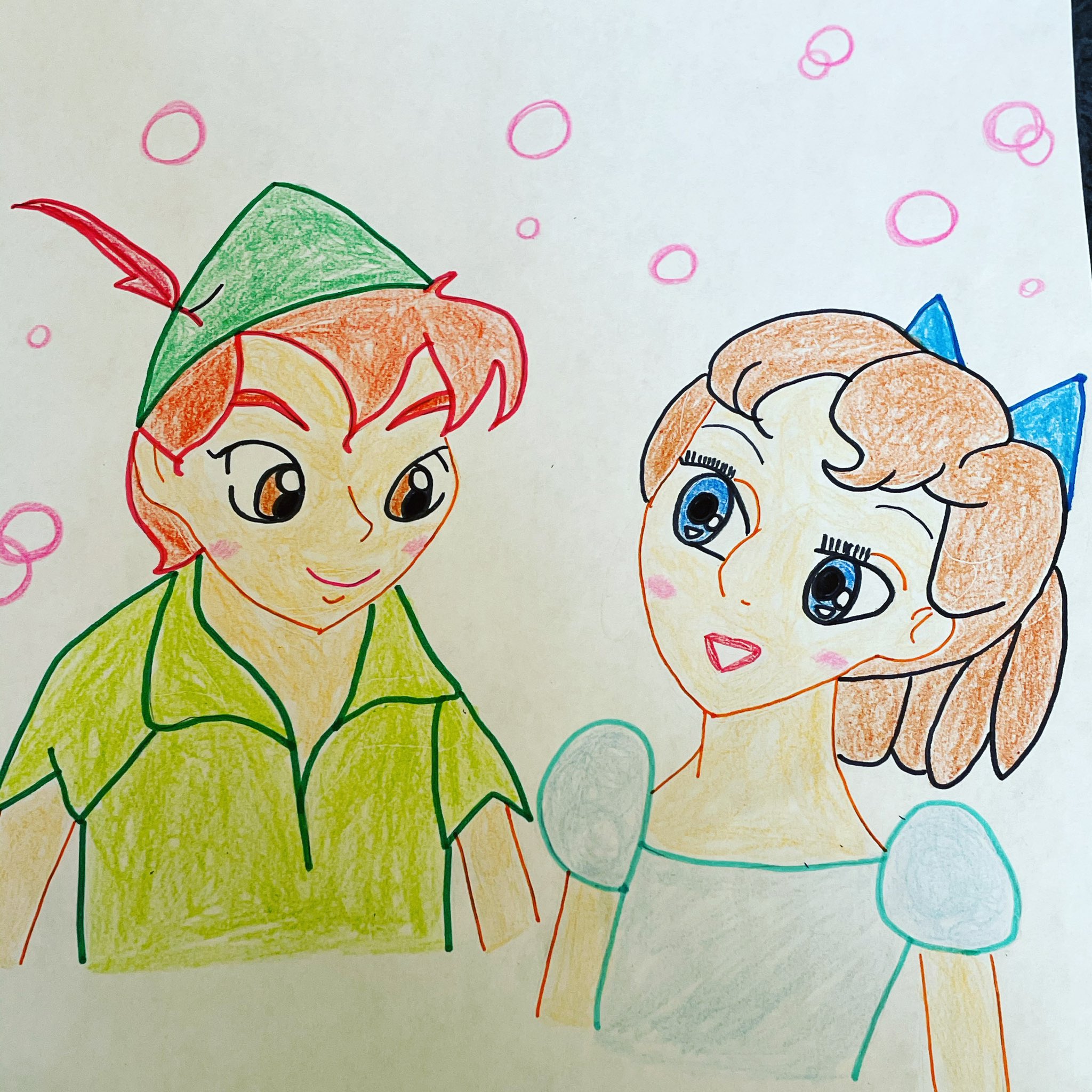 茉莉花 22日舞浜 I Ll Tell You A Story Peterpan Wendy Disney ピーターパン ウェンディ ディズニー ピーターパンの冒険 世界名作劇場 イラスト 色鉛筆画 色鉛筆イラスト T Co Sylqlzr358 Twitter