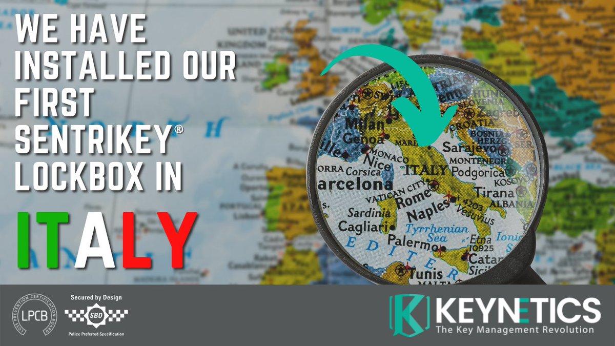 KeyneticsLtd's tweet photo. Another major step for Keynetics, as we have just installed our first SentriKey® Lockbox in #Italy! This was for one of our major clients who use lockboxes all over Europe.

Find the solution for your companies #accesscontrol now:
https://t.co/SrNZy4IaaN 

#security https://t.co/iCuKJjrRHM