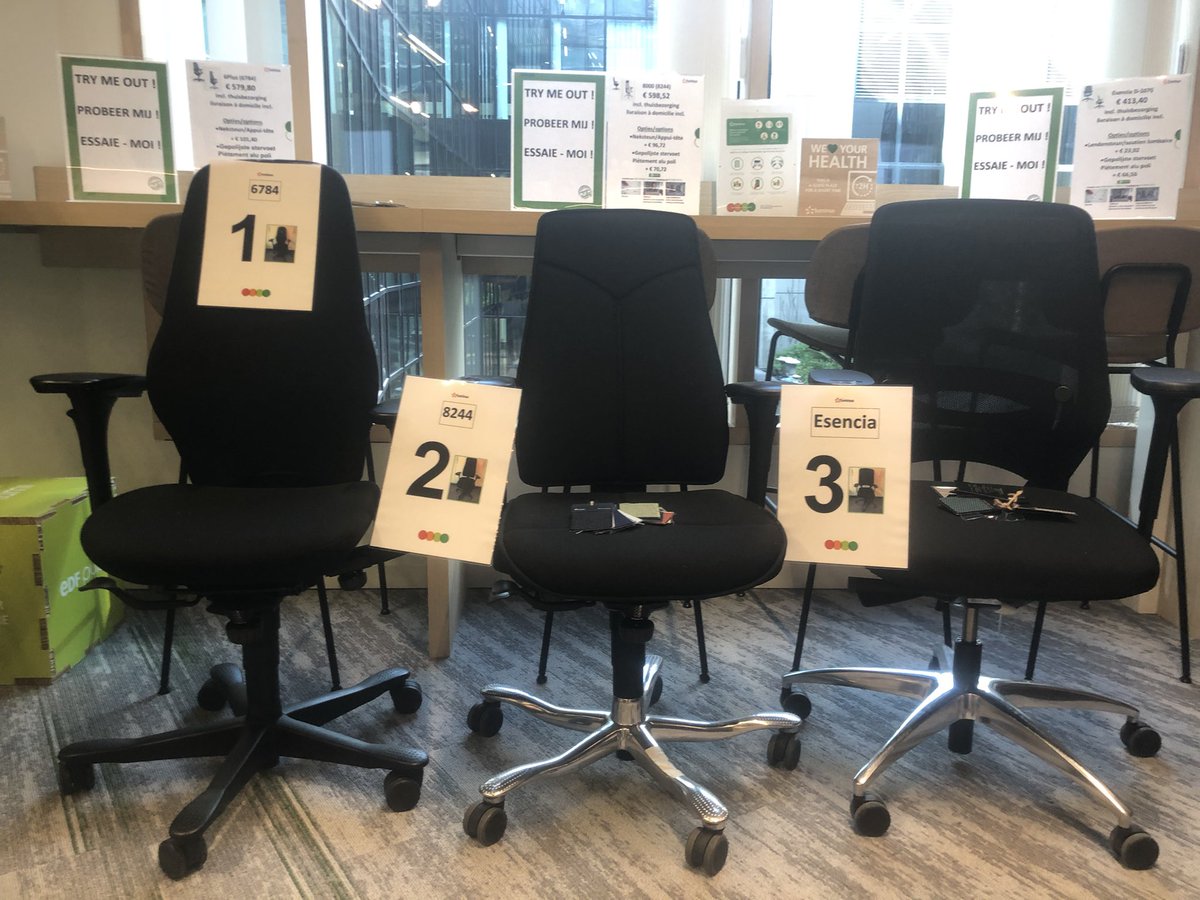 MoermanG's tweet photo. Yes, within Luminus we continu to work from home post-COVID, up to 3 days a week.  And to do that in the best ergonomic conditions, all colleagues could choose a chair and desk, but also order a big screen. Mine delivered today. Me happy😀Thanks @LuminusEnergie @katleen555 https://t.co/y1zS7Vsf8g