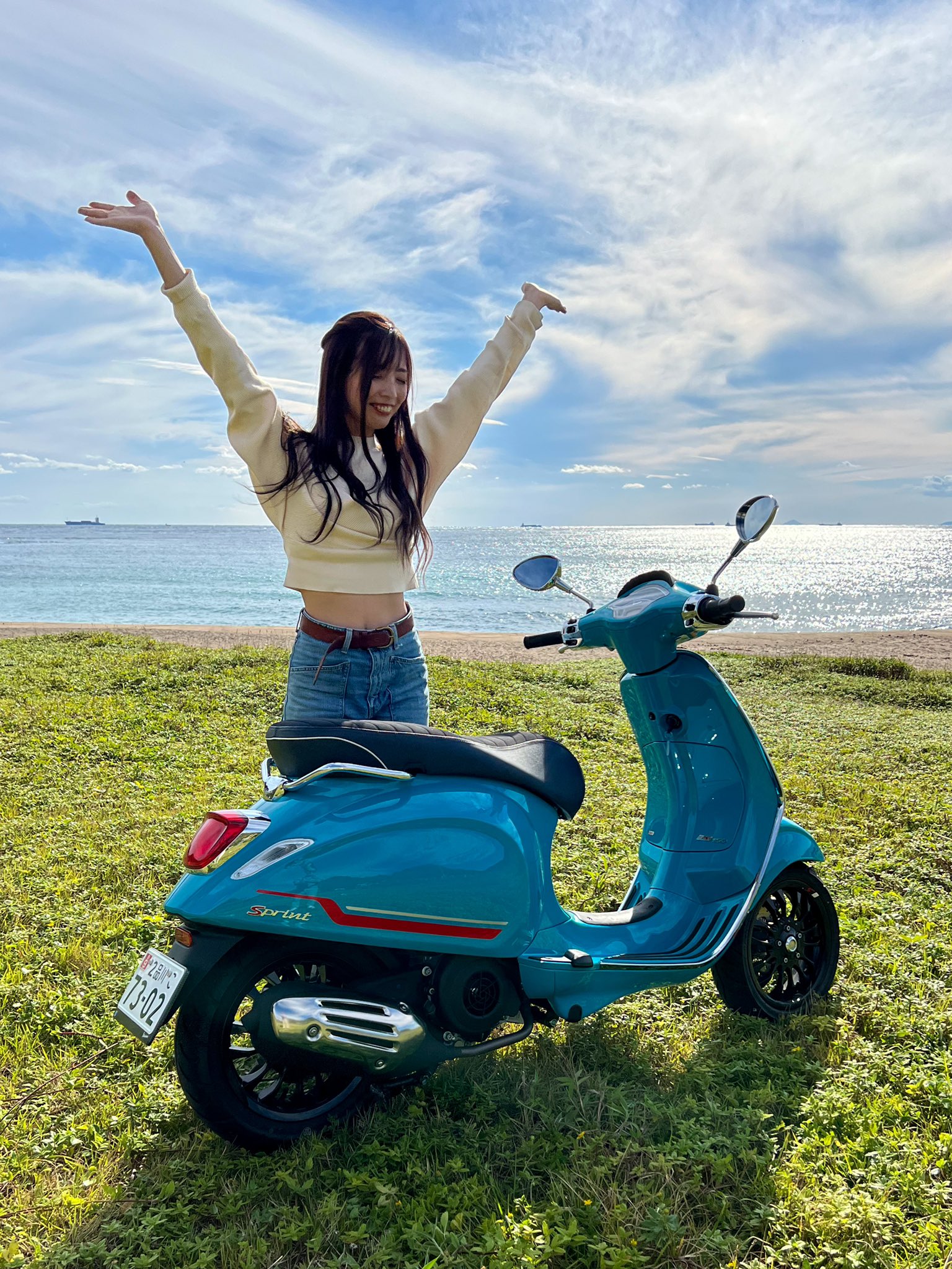 Ruriko 675 V Twitter 今日はvespa Sprint 150 Sに乗ってツーリング撮影して来ました アウダーチェブルーという色味 海によく合う T Co 1q5ftdqzut Twitter