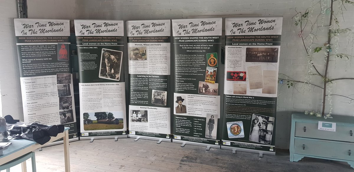 @thehubclaycross Women's Land Army in the SW Peak exhibition banners are now on display after #covid #community #claycross #thehubgladstonebuilding #heritage #southwestpeak #peakdistrictnationalpark