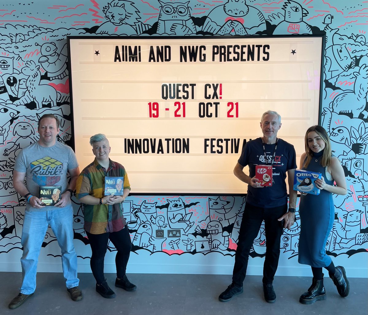 We 💙 this #Aiimi &amp; #NWG partnership.
A HUGE thankyou to Dave, <a href="/lovegooddigital/">Jessica Lovegood</a>, <a href="/stevemagd/">SteveOD</a> and <a href="/AmberSwift_/">Amber Swift</a> for all your hard work throughout the #innovationfestival21.
Hope you’ve enjoyed your ice cream break!🍦 <a href="/NorthumbrianH2O/">Northumbrian Water</a>