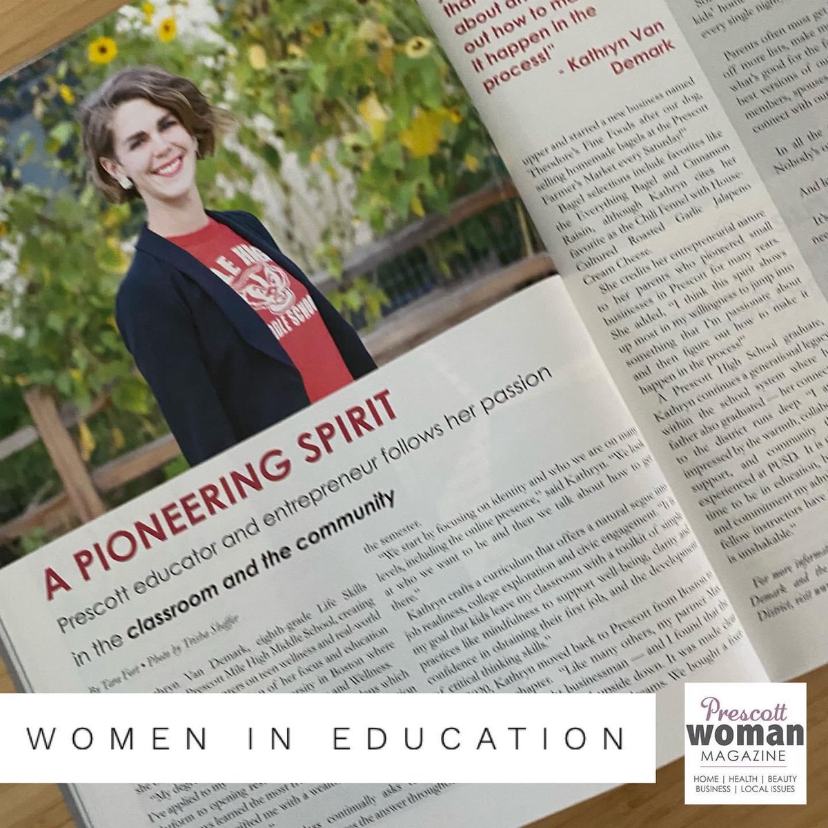 prescottschools's tweet photo. A Pioneering Spirit - Prescott educator and entrepreneur follows her passion in the classroom and the community. 🍎 

Read online:
https://t.co/DcCLj1XzcQ

#prescottwomanmagazine #womenineducation #pusd Prescott Unified School District No. 1 https://t.co/rtGC6EVYp9