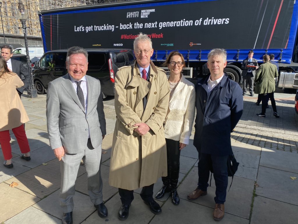 Thnks @hilarybennmp for taking time to discuss with @FreightlinkEur1 and @AbbeyLogisticsG @RHARodMcKenzie at today’s @RHANews #NationalLorryWeek event #Westminster The transport Industry is the lifeline of our economy.  We need the support of all MPs at this critical time 👏👏